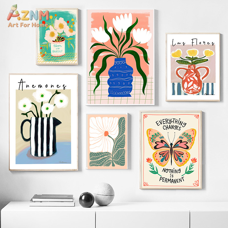 AZNM Boho Floral Canvas Wall A - огляд і ціна Florist Supply Vases